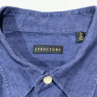 STRUCTURE ストライプ リネン S/S シャツ