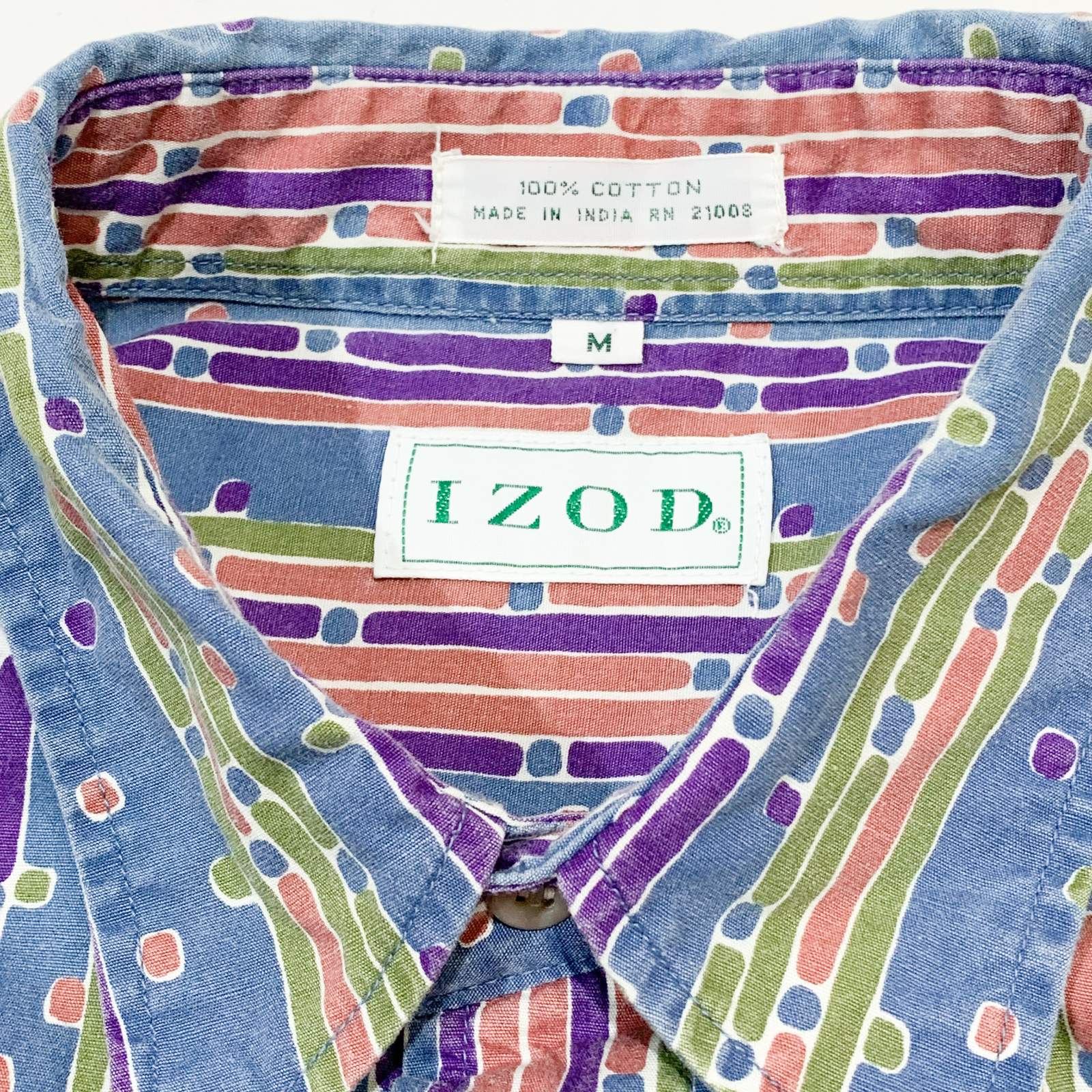 IZOD 総柄 コットン S/S シャツ