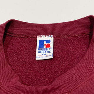 "made in USA" RUSSELL "OKOBOJI" カレッジプリント スウェットシャツ