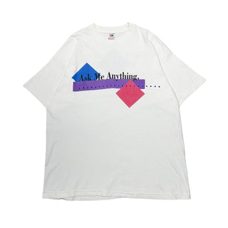 "made in USA" 90's "Ask Me Anything" 両面プリント Tシャツ
