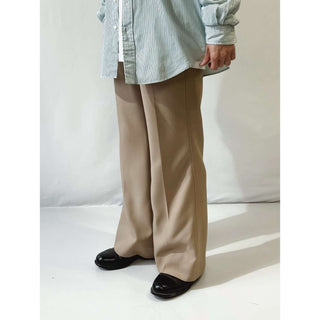 ストレッチ フレアパンツ(ブラウン)