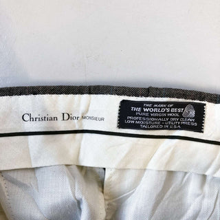 古着 80's "made in USA" アメリカ製 Christian Dior チェック柄 ウールパンツ