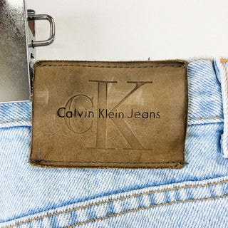 古着 Calvin Klein ストレート パンツ(アイスブルー) W32×L30