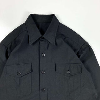 U.S.NAVY L/S ミリタリー ブラックシャツ