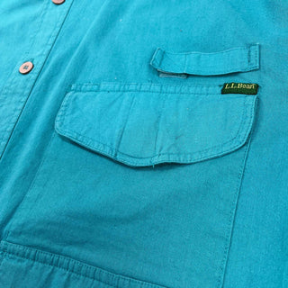 古着 80's~90's L.L.Bean マルチポケット 長袖シャツ 無地