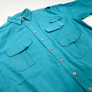 古着 80's~90's L.L.Bean マルチポケット 長袖シャツ 無地