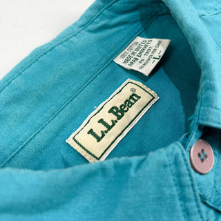古着 80's~90's L.L.Bean マルチポケット 長袖シャツ 無地
