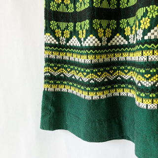 古着 OLD "HANDWOVEN BY GUATEMALAN INDIANS" 刺繍 ロングスカート
