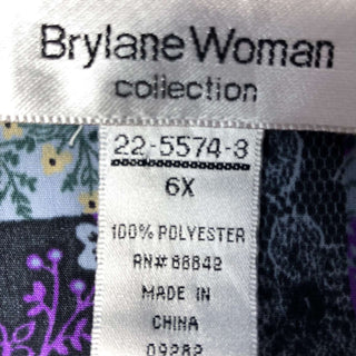 90's Brylane Woman 花柄オーバーサイズド シャツジャケット