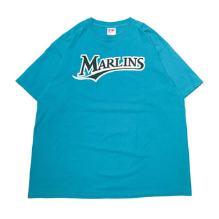 Majestic "Miami Marlins" ロゴプリント Tシャツ