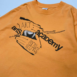 00's arts academy "ART SPEAKS" アートプリント Tシャツ