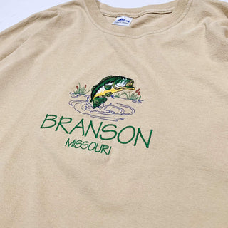 "BRANSON" フィッシュ 刺繍 Tシャツ