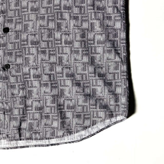 BACH RACH L/S 総柄 バンドカラーシャツ