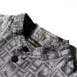 BACH RACH L/S 総柄 バンドカラーシャツ