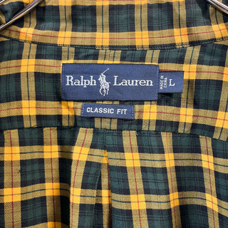 古着 Ralph Lauren ワンポイント チェック柄 L/Sシャツ