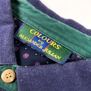 80'～ COLOURS ストライプ クレイジーパターン ポロスウェット