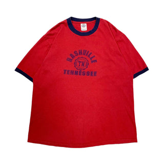 "HASHVILLE TENNESSEE" プリント リンガー Tシャツ