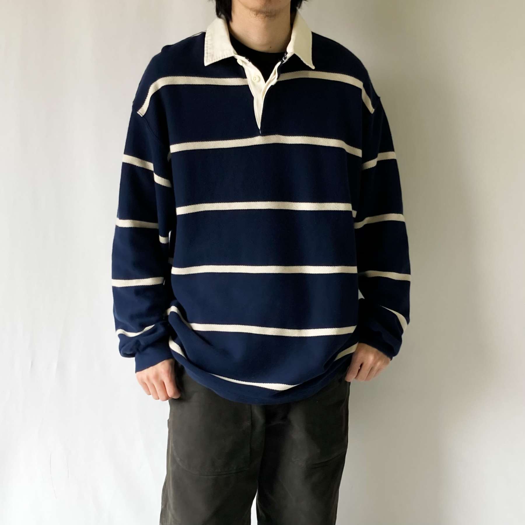 古着–古着 GAP ボーダー ラガーシャツ – 【古着通販】 Gleeful Web Store 古着–古着 GAP ボーダー ラガーシャツ – 【古着通販】 Gleeful Web Store