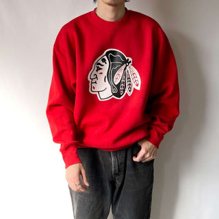 古着 ”made in CANADA" インディアンヘッド  デザインプリント スウェット