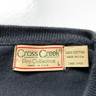 "made in USA" Cross Creek ワンポイントニットセーター