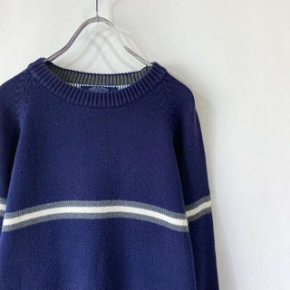 90's TOMMY HILFIGER ライン コットンニットセーター