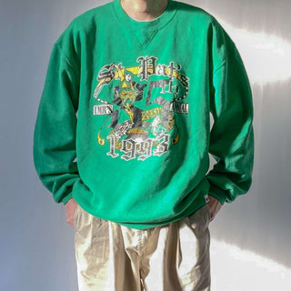古着 90's "made in USA" アメリカ製 RUSSELL "St.Pat's 85th" プリント スウェットシャツ