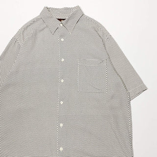 TOSCANO スクエアドット ボックスシルエット S/S シャツ