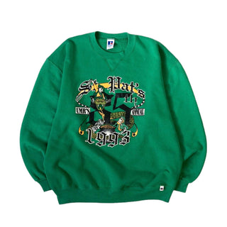 古着 90's "made in USA" アメリカ製 RUSSELL "St.Pat's 85th" プリント スウェットシャツ