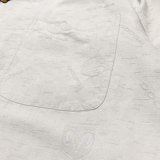 DODGE ロゴ柄 オープンカラー シルク S/S シャツ