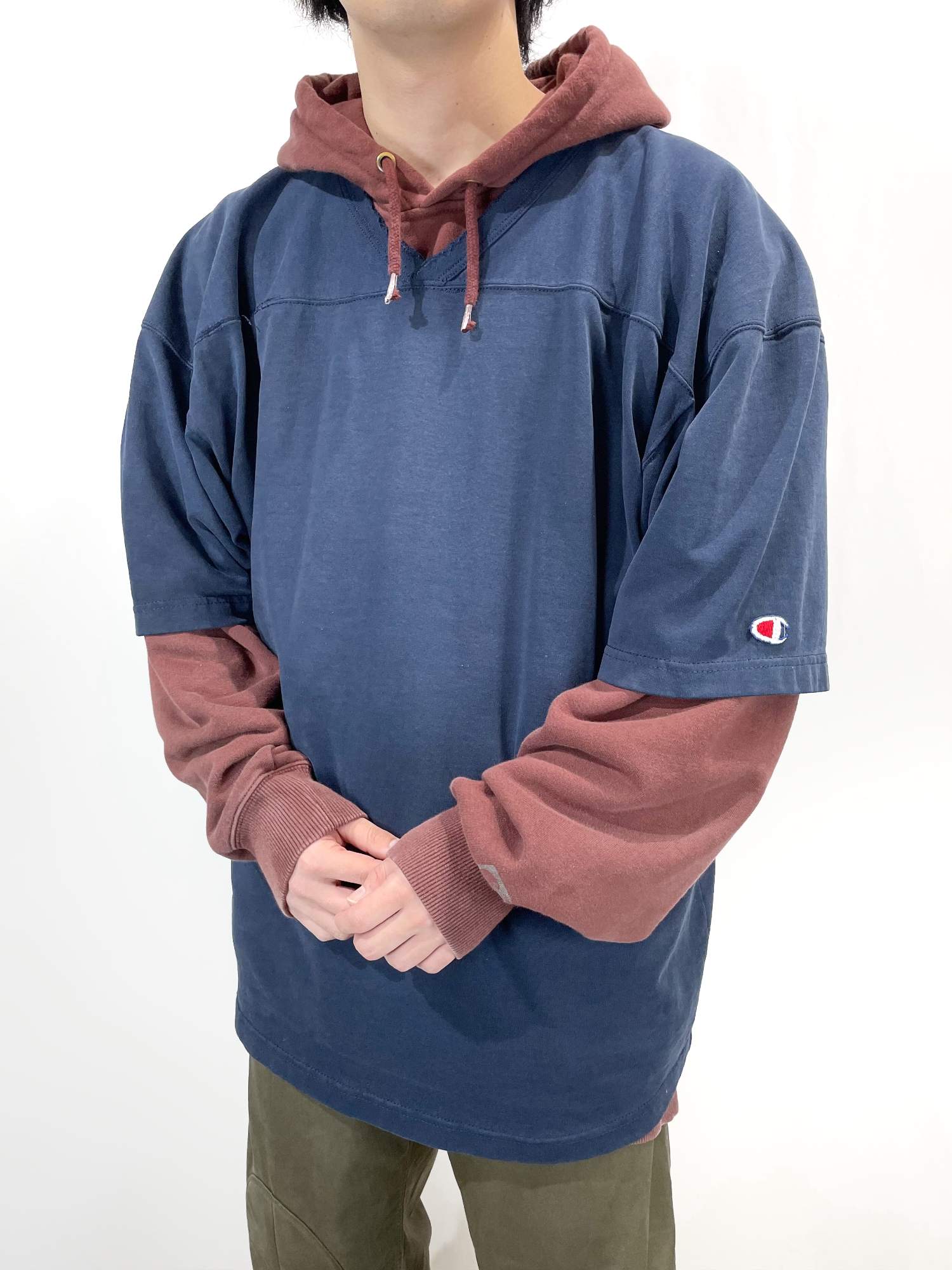 Champion オーバーサイズド フットボール Tシャツ
