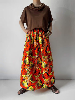 アフリカンバティック ロングスカート