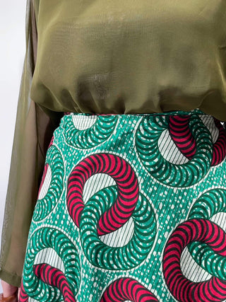 アフリカンバティック ラップスカート