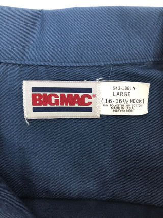 USA製 BIGMAC ネイビーワーク半袖シャツ
