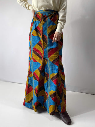 アフリカンバティック マーメイド ロングスカート