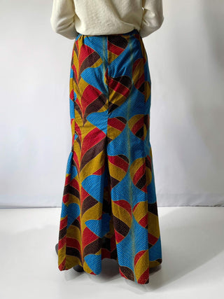 アフリカンバティック マーメイド ロングスカート