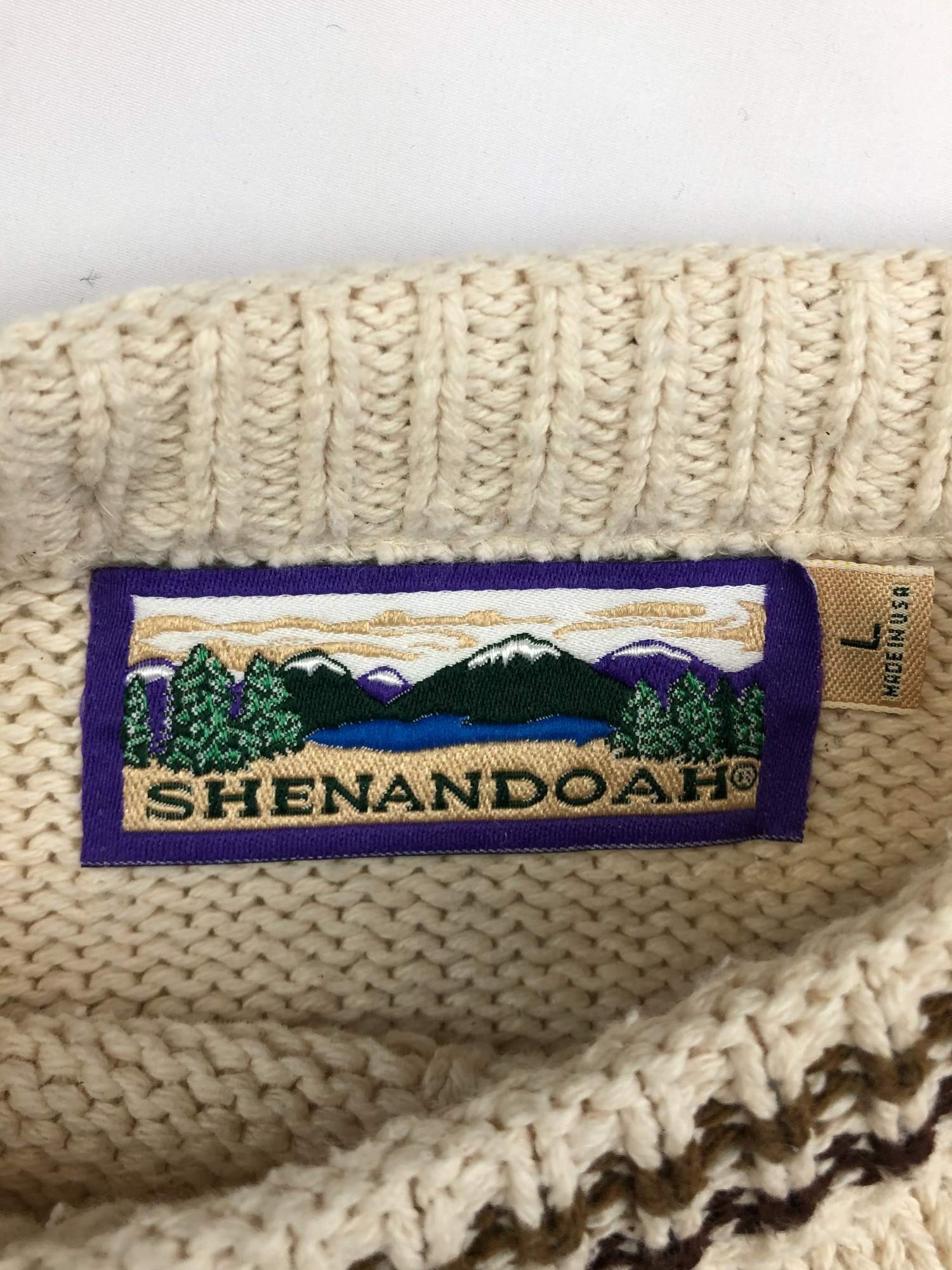 アメリカ製 SHENANDOAH アニマル刺繍 コットンニットセーター