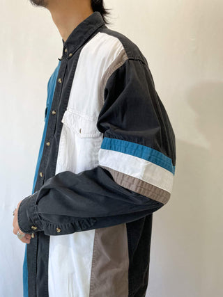 CUMBERLAND OUTFITTERS クレイジーパターン L/Sシャツ