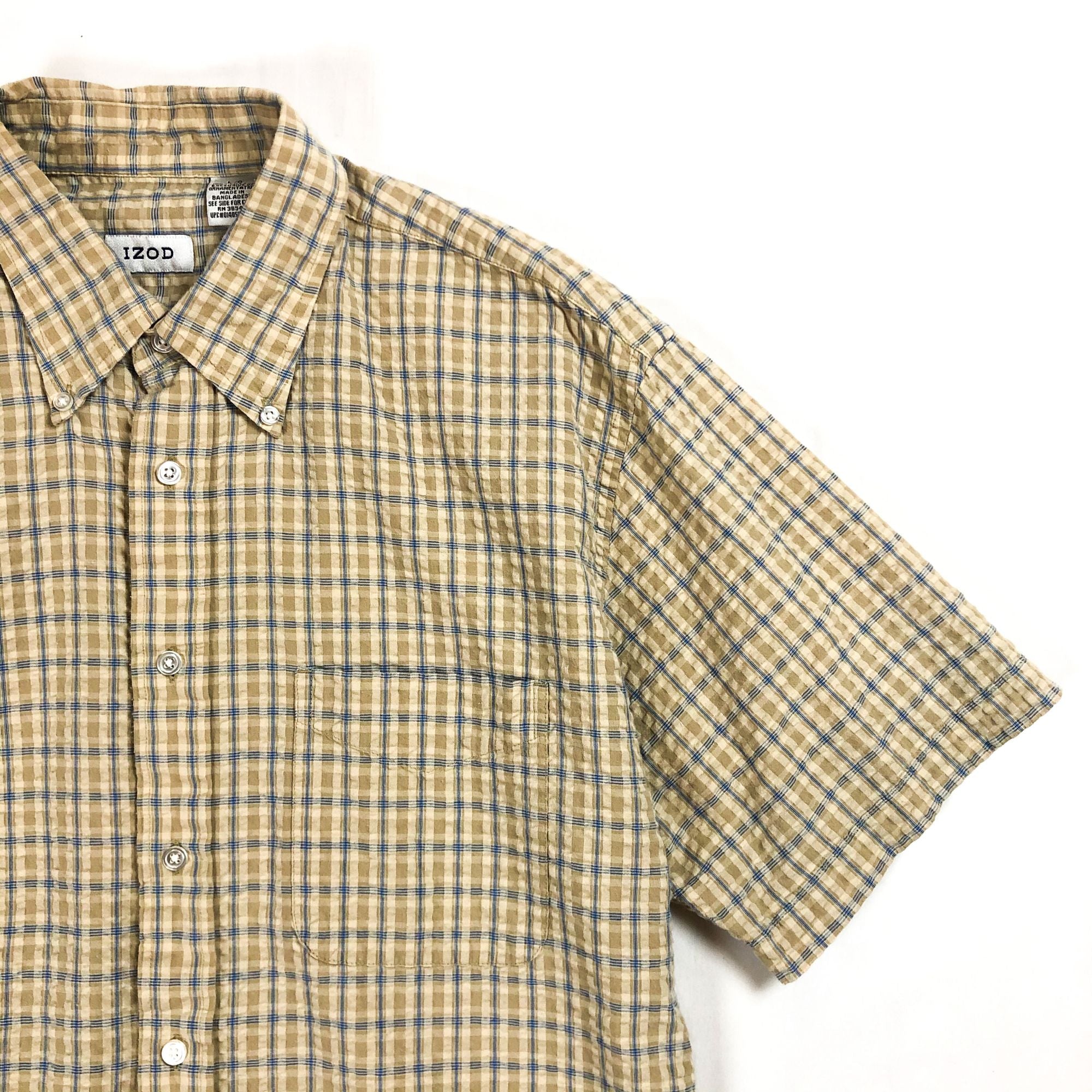 IZOD B.D.シアサッカーS/Sシャツ