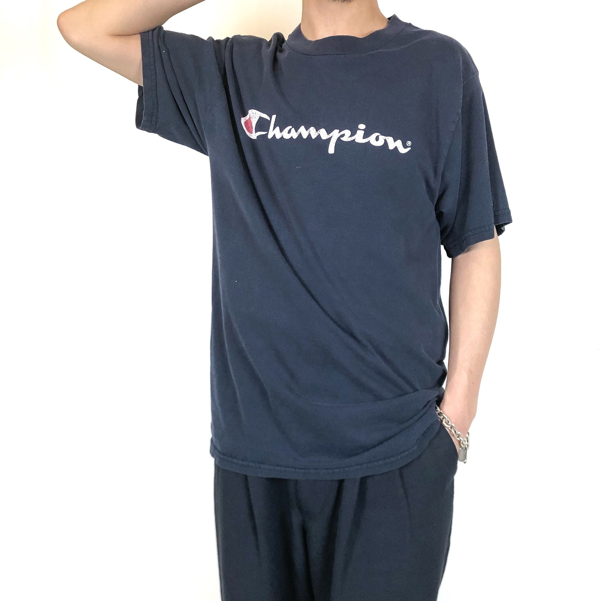Champion ロゴ プリント Tシャツ