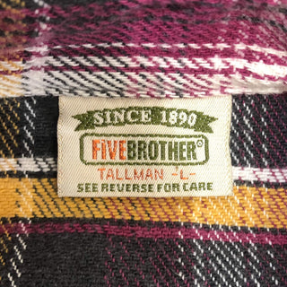 90’s FIVE BROTHER チェック柄 フランネルシャツ
