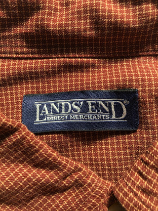 LANDS’END チェック柄ボタンダウンシャツ
