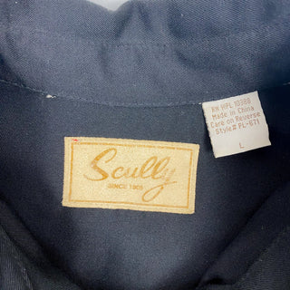古着 90's〜 Scully 刺繍 スナップボタン ロカビリー ギャバジン風 ウエスタンシャツ