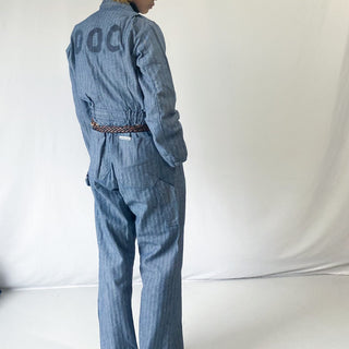 古着 90's〜 ワーク ペイント仕様 ヘリンボーンツイル オールインワン