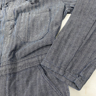 古着 90's〜 ワーク ペイント仕様 ヘリンボーンツイル オールインワン