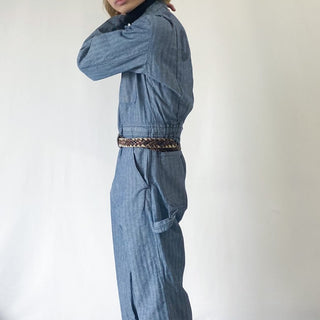 古着 90's〜 ワーク ペイント仕様 ヘリンボーンツイル オールインワン