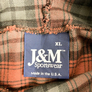 古着 90's〜 "made in USA" J&Msportswear 発砲プリント ドローコード フーディー スウェット
